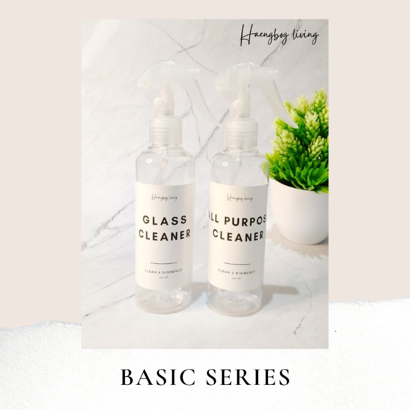 Botol Spray + Stiker Label Aesthetic Refill Bening 250 ml Organizer