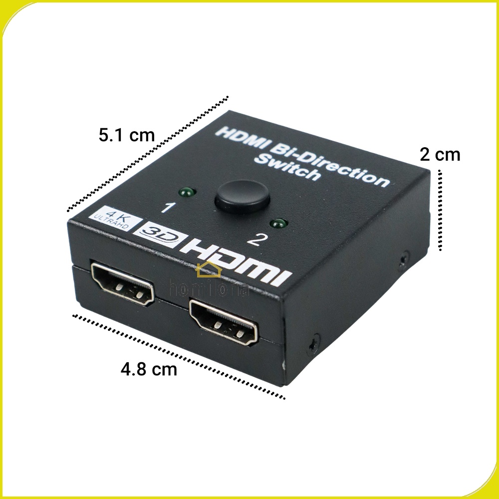 HDMI Bi-Directional 2x1 Switch 3D 1.4V - Robotsky ACDG0 - Black