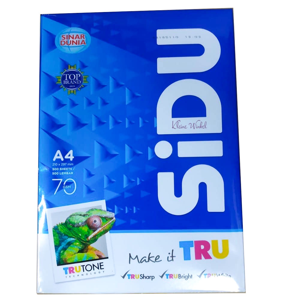 

[ 1 rim ] HVS A4 70 Gram SiDu (Sinar Dunia)