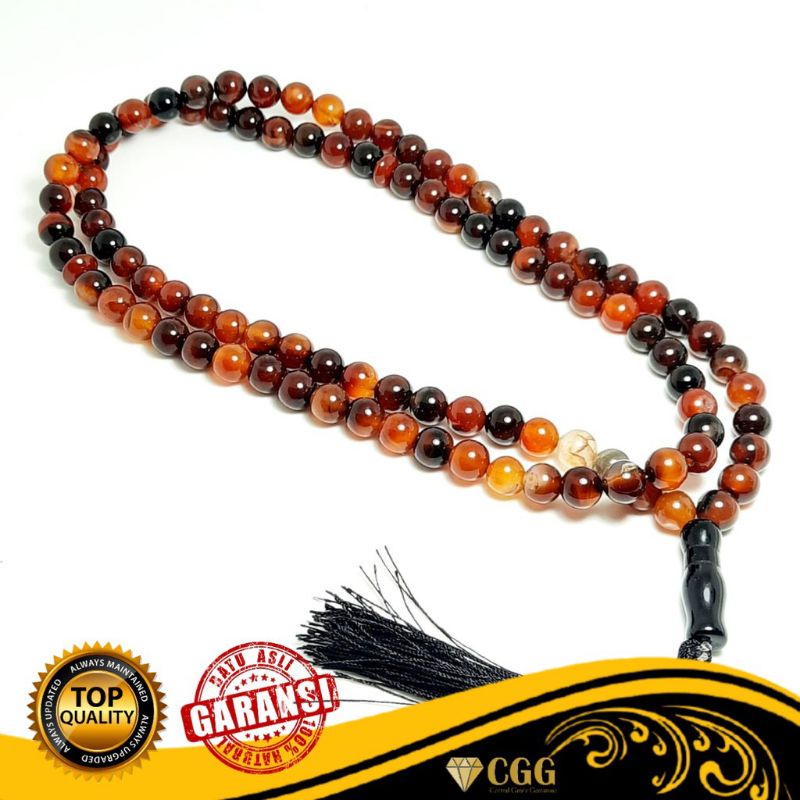 TASBIH BATU ALAM NATURAL SULAIMAN MADU ASLI