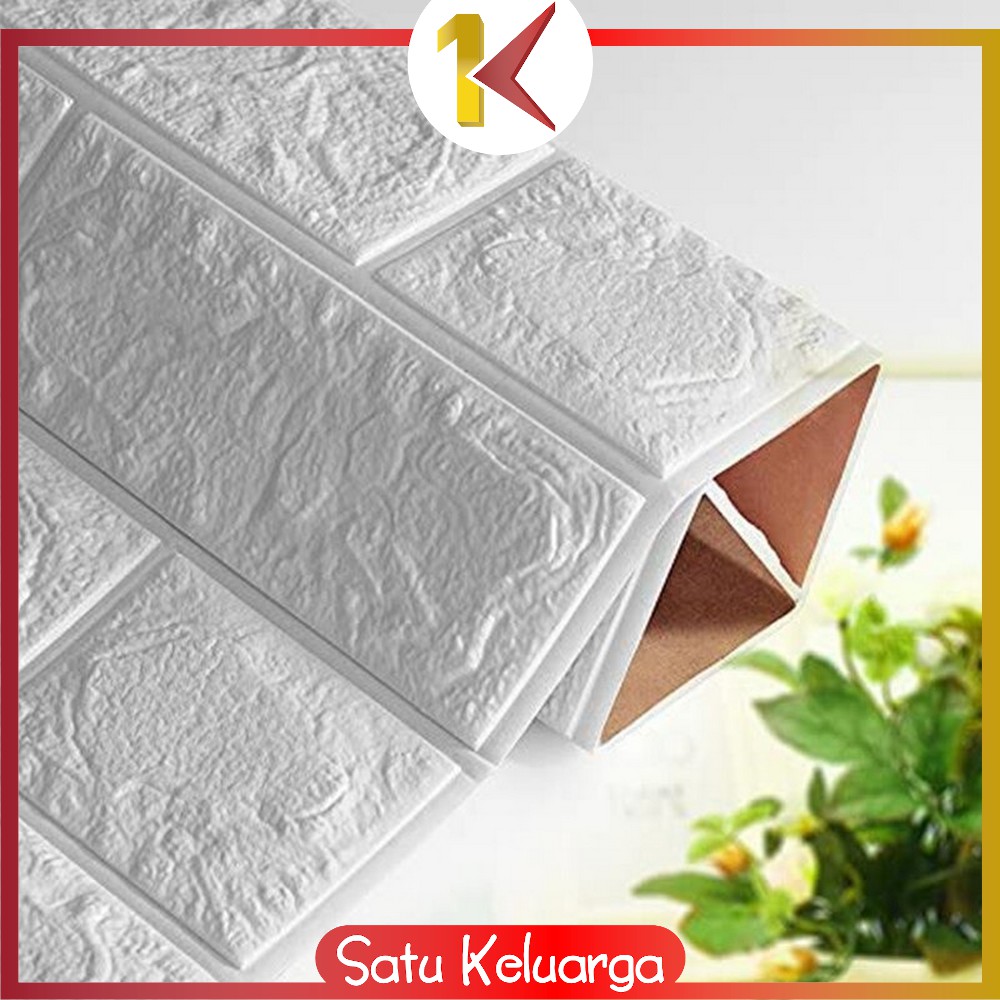 SK-C206 Wallpaper Dinding Foam 3D Kecil Motif Batu Bata / Walpaper Stiker Dinding Dekorasi Kamar-2