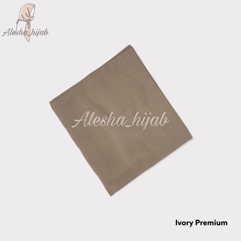 Segi Empat Paris | Jilbab Paris | Hijab Paris | Kerudung Paris Polos Premium-Ivory Premium
