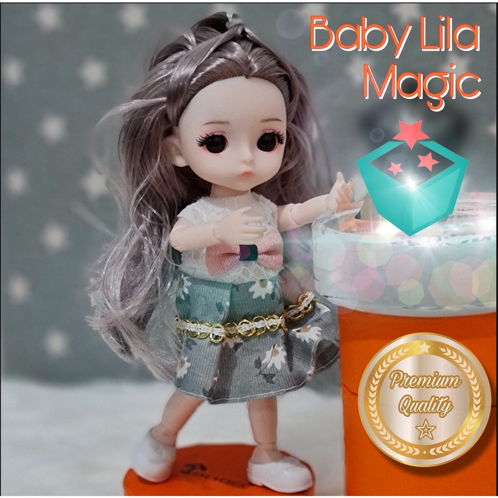 Baby Lila - Metallic Lilac Hair (B004) Boneka Cantik + Free Baju & Sepatu/Boneka BJD Doll/Boneka Bar