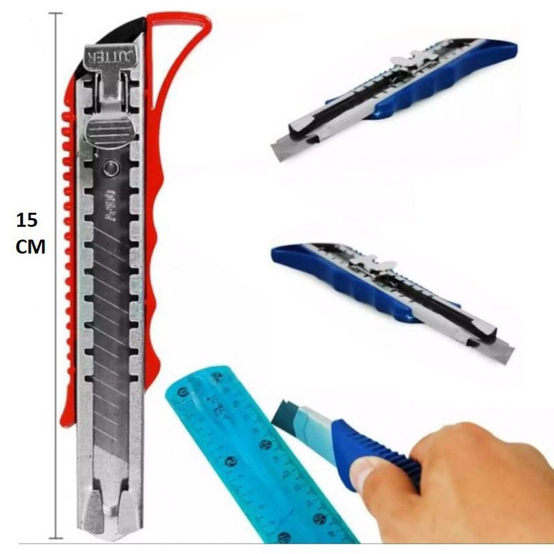 Pisau Cutter Ukuran Besar Free Refill 18mm Kater Potong