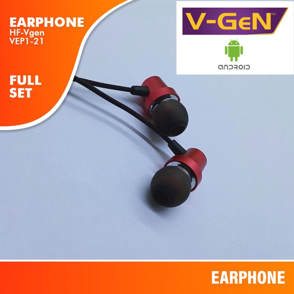new~Handsfree V-GeN vep1-21 Wired Earphone Headset Original Extra Bass