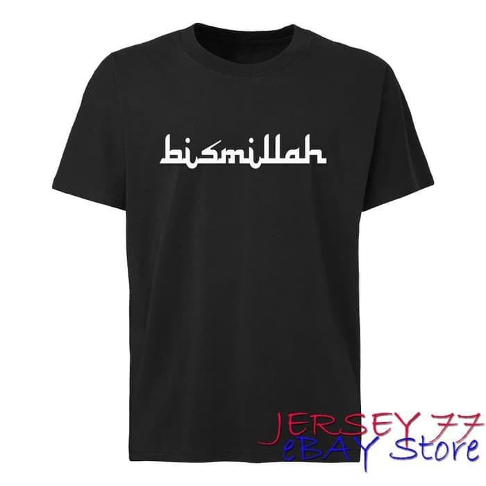 Kaos Baju Obral Combed 30S Distro BiSMiLLAH ARABiC ARAB polos bikin