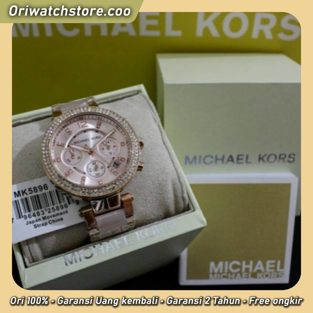 TERLARIS MICHAEL KORS ORIGINAL GARANSI JAM TANGAN WANITA MK 5896