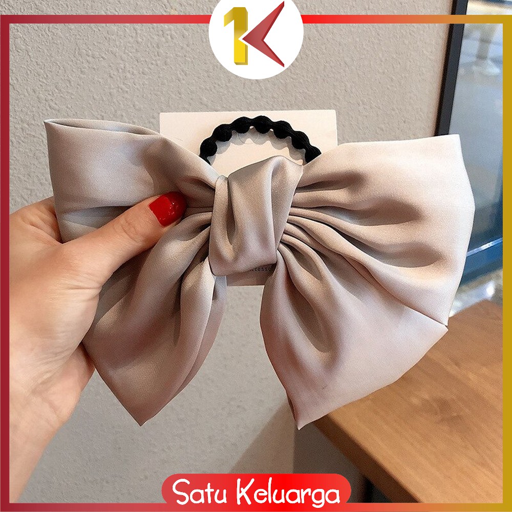 SK-C160 Ikat Rambut Pita Besar Kuncir Rambut Hairband Aksesoris Wanita Kunciran Rambut Korea Style-PITA CREAM