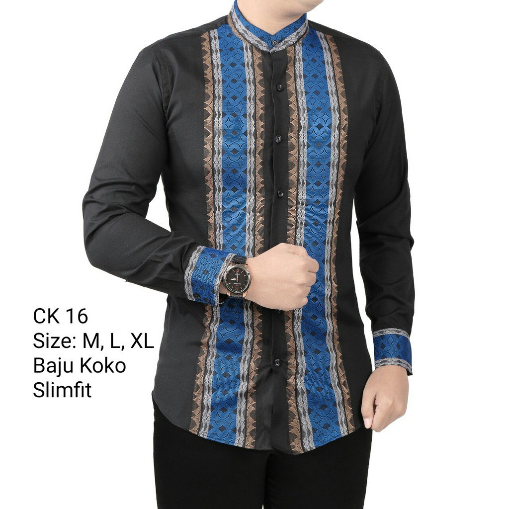 Koko Pria Lengan Panjang Model Bagus Motif Keren