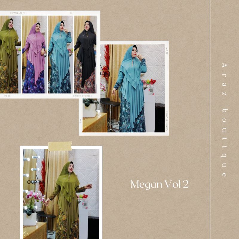 Gamis wanita terbaru/ Megan vol 2/ megan vol2 by cupin/ Megan syari vol 2 by Cupin (SIAP KIRIM)