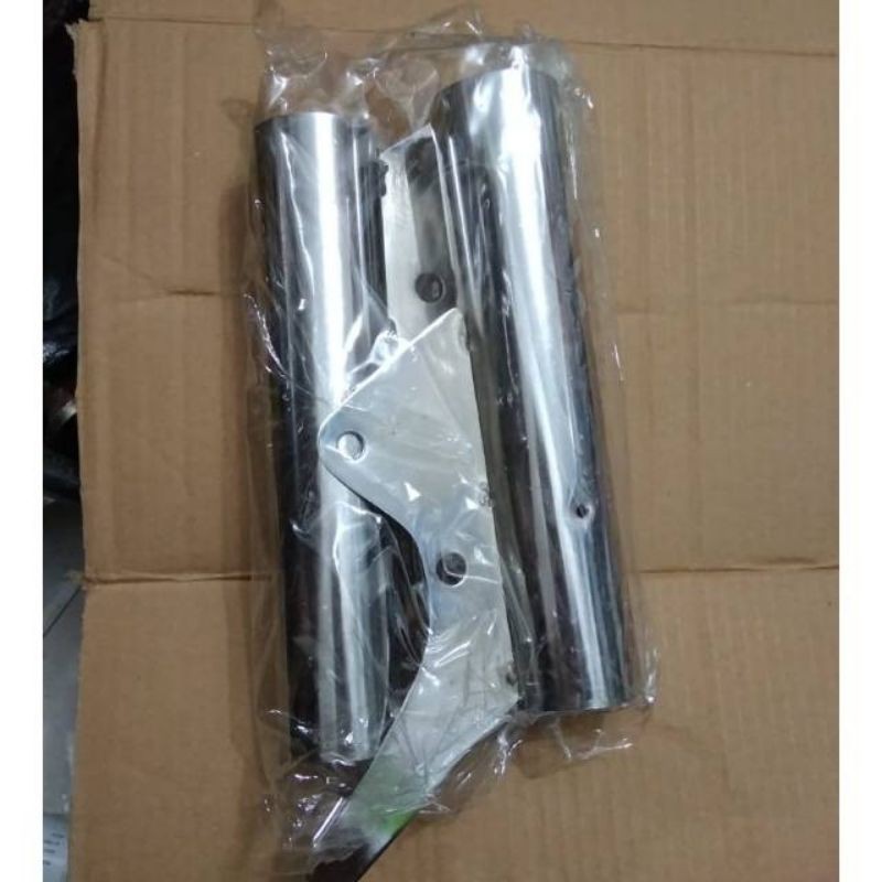 Dudukan Lampu Breket Lampu Selongsong Lampu + Breket Plat Chrome CB new vixion gl megapro dll