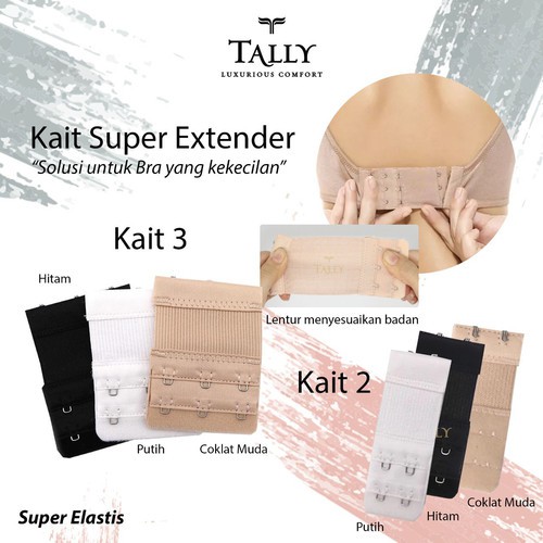 Tally Bra Extension Extender Karet - Sambungan Pengait Bra Lebih Panjang