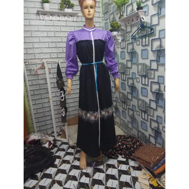 gamis balon Lilac Combi