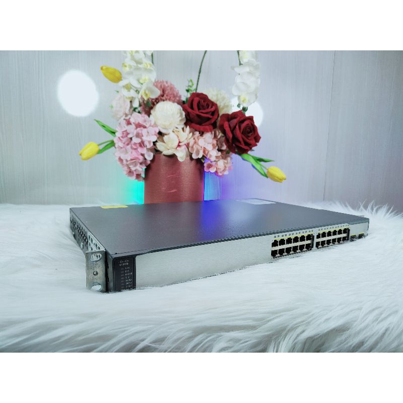 Switch Cisco Catalyst 3750 V2 Series PoE-24 Second Berkualitas