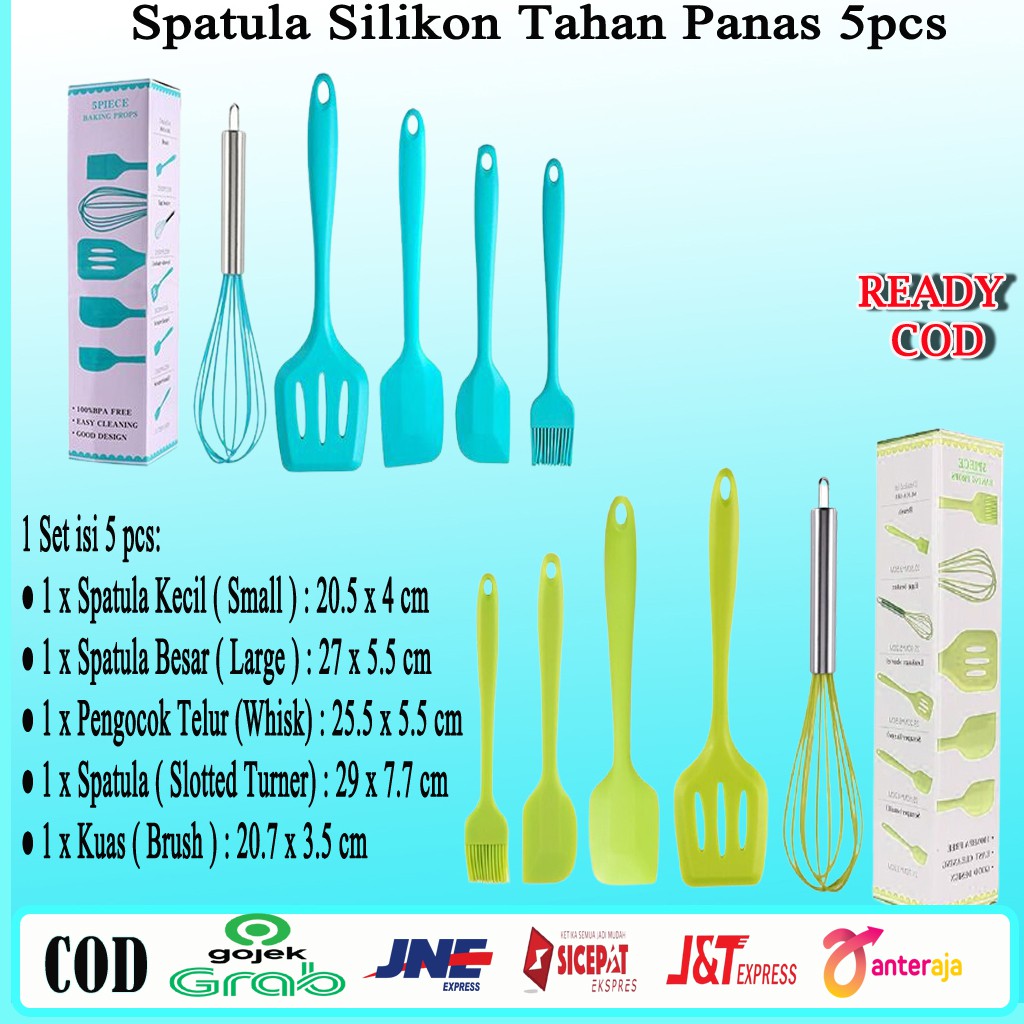 Spatula Silikon Tahan Panas 1set Murah Spatula Silicon Set