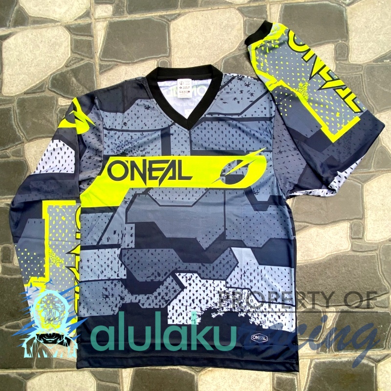 Jersey, Celana, Sarung Tangan &amp; Sepatu Fullprint with Protectors Fullset MX Trail Motocross - Paket Bundling ONCTFF110401-F44