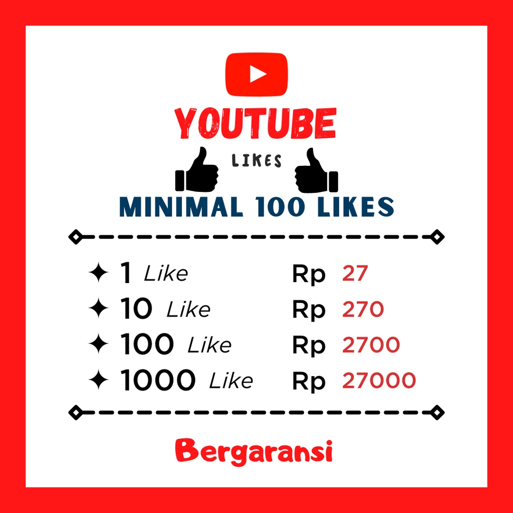 LIKE YOUTUBE LIKES YOUTUBE YOUTUBE LIKE MURAH TERBAIK TERPERCAYA BERGARANSI
