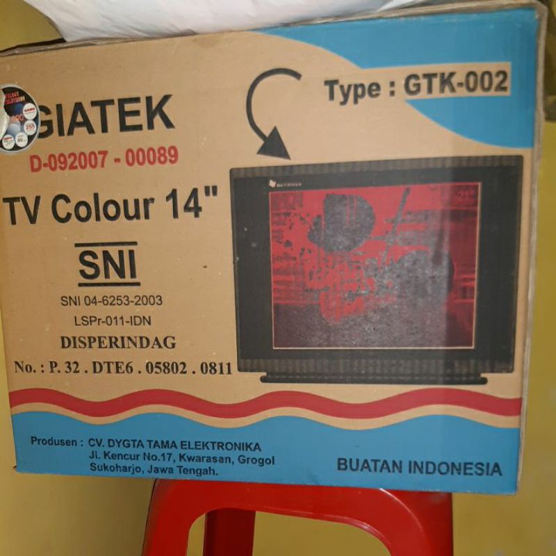 TV murah GIATEK TV TV Kos TV 14 inch TV silver