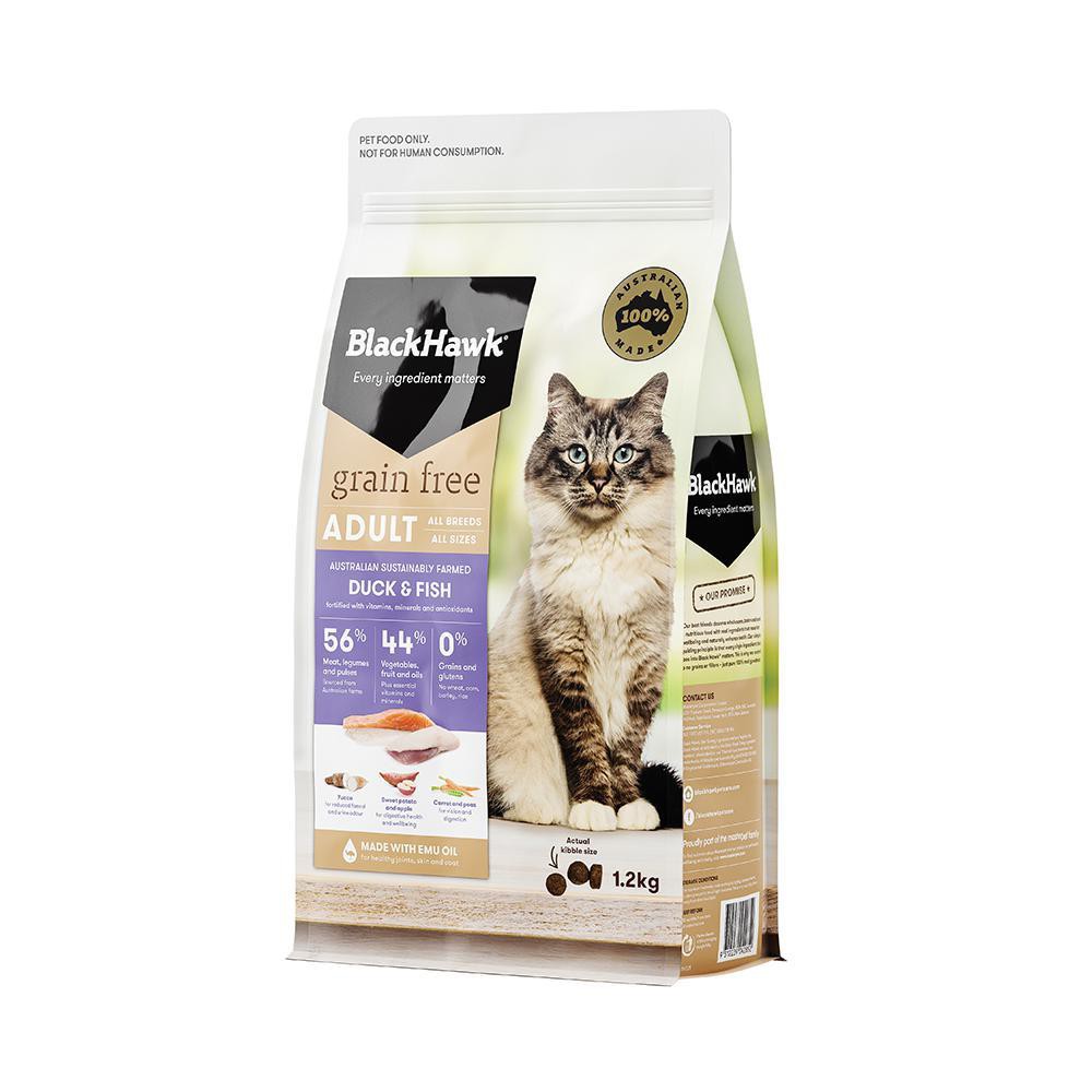 

Pet Republic Makanan Kucing PREMIUM Grain Free BlackHawk Duck& Fish 1,2kg