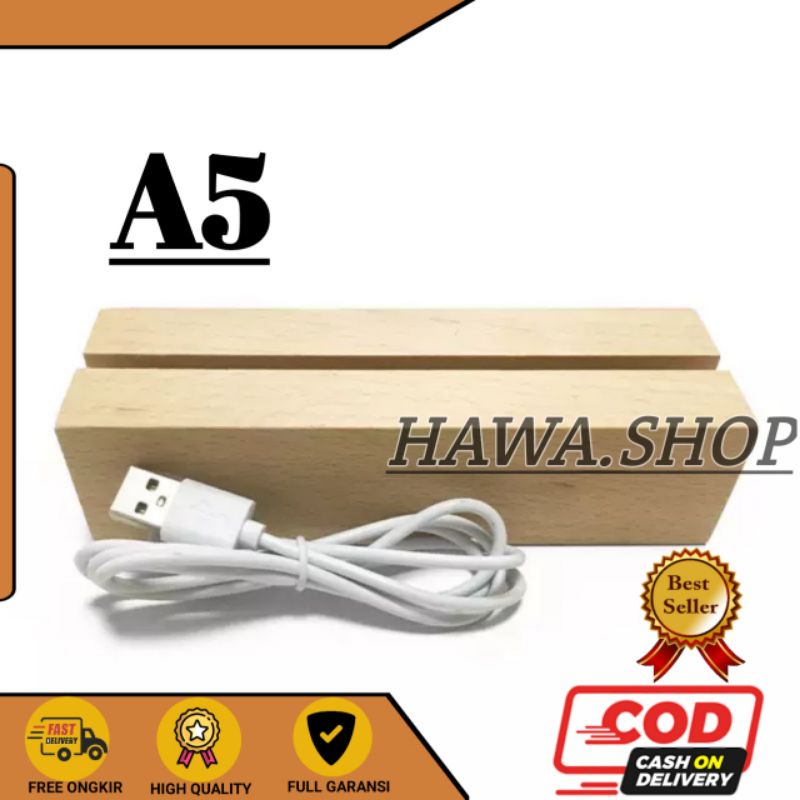 Base Stand lamp Acrylic A5 / Stand Led Akrilik / Dudukan Lampu Hias Akrilik 15cmx3,5cmx3cm