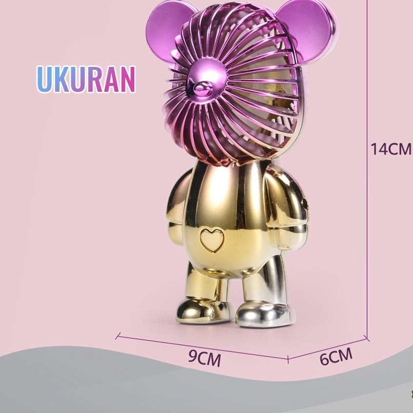 Kipas Angin Gradasi BEAR Viral Mini Portable USB Charge Kipas Angin Genggam