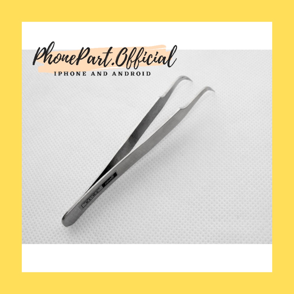 Pinset VETUS Serbaguna Tajam Lurus / Bengkok Stainless Steel Pingset GOOI Sparepart HP Smartphone Bulu Mata Sarang Walet