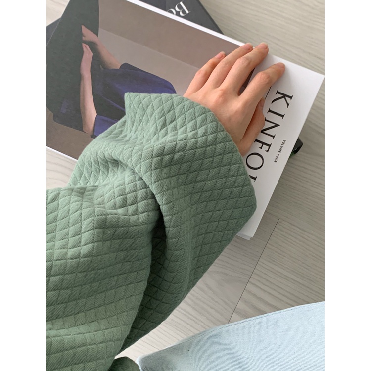 Kadaka T-0394 Sweater Crop Premium Cotton Emboss