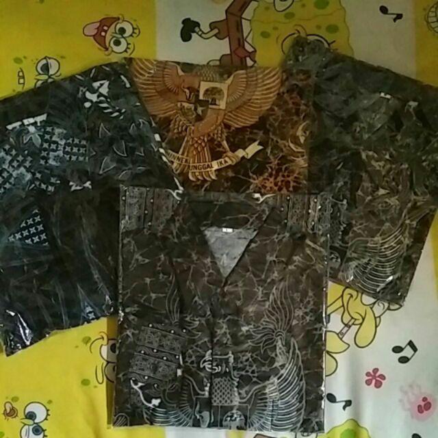 Bswart Batik Hrb026 Kenongo Hem Pendek Padi Pekalongan M L Xl Batik Pria Murah Modern Grosir