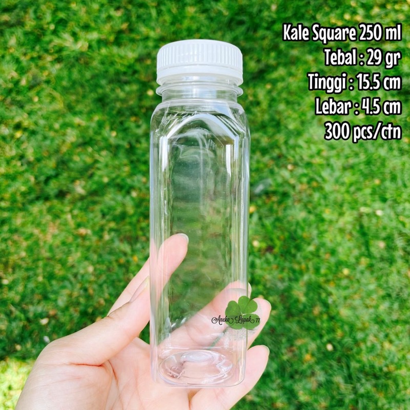 Botol Kale Square 250 ml kick 250 botol plastik 250 ml