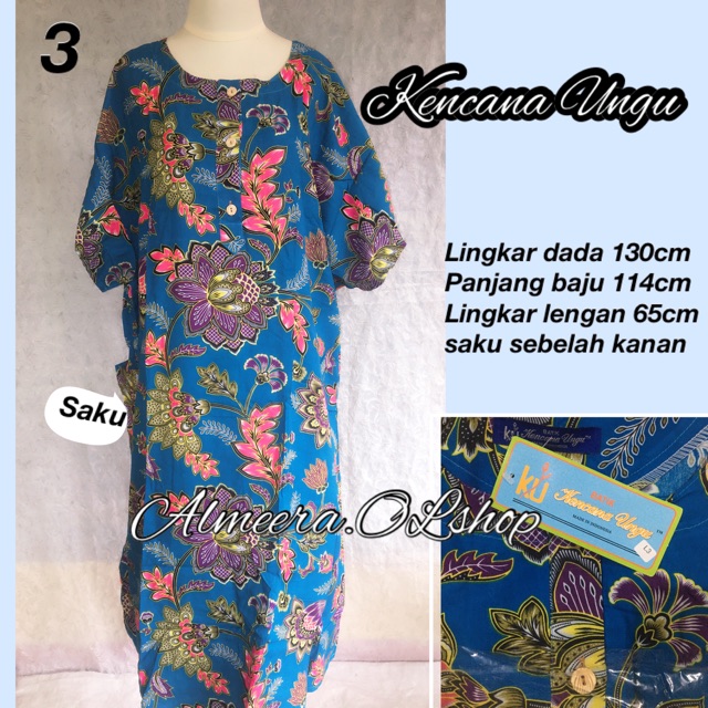 Baju tidur daster kencana ungu super jumbo