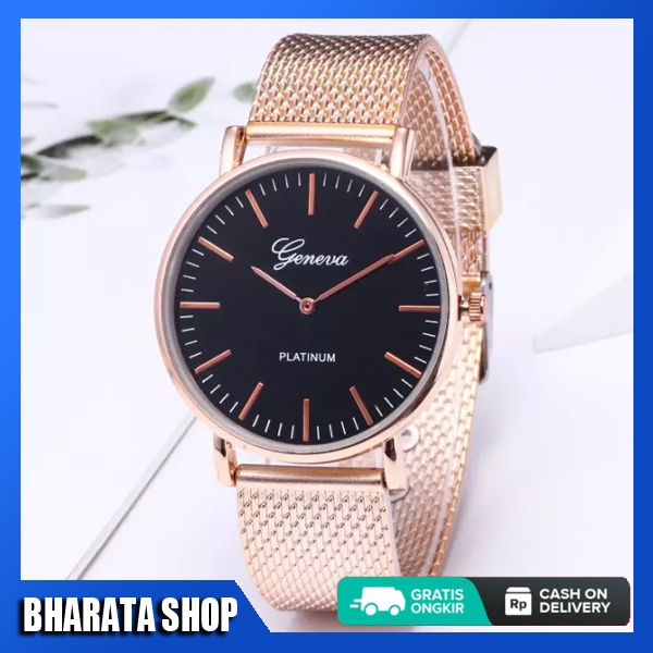 JAM TANGAN WANITA GENEVA RANTAI ORI IMPORT TERBARU BHARATA SHOP