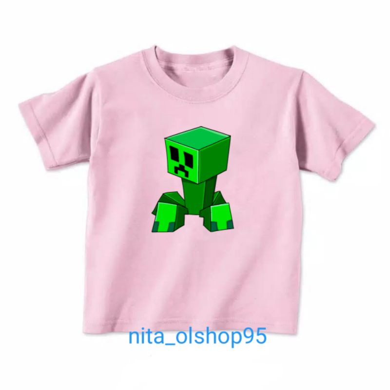 baju minicraft kaos Minecraft zombie