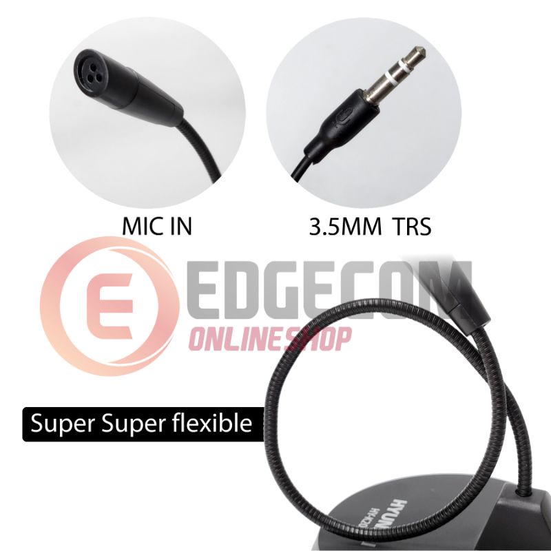 Microphone Condenser MIC 3,5mm 360 Degree Rotation HYUNDAI HY-K200