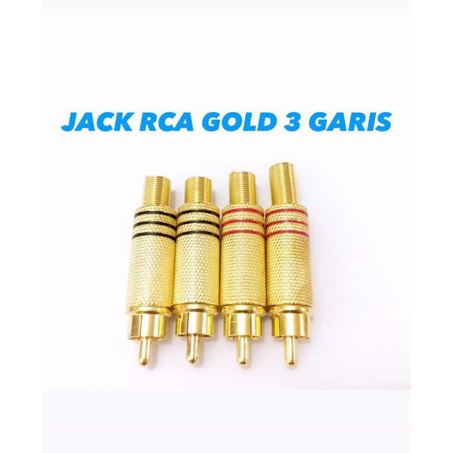 JACK RCA GOLD 3 GARIS 1SET