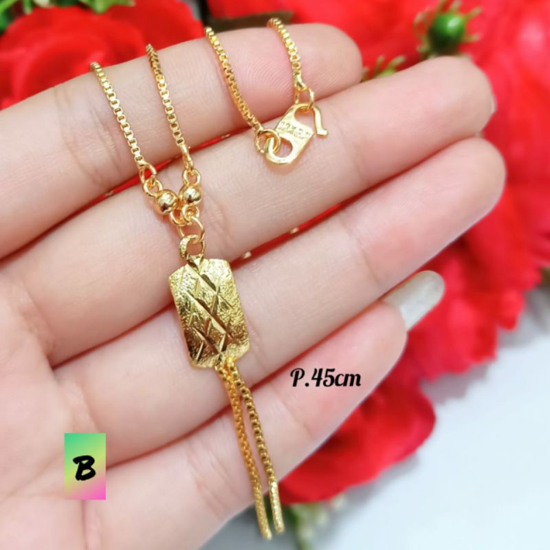 Kalung koye Dewasa antik lapis emas18k anti karat elegan