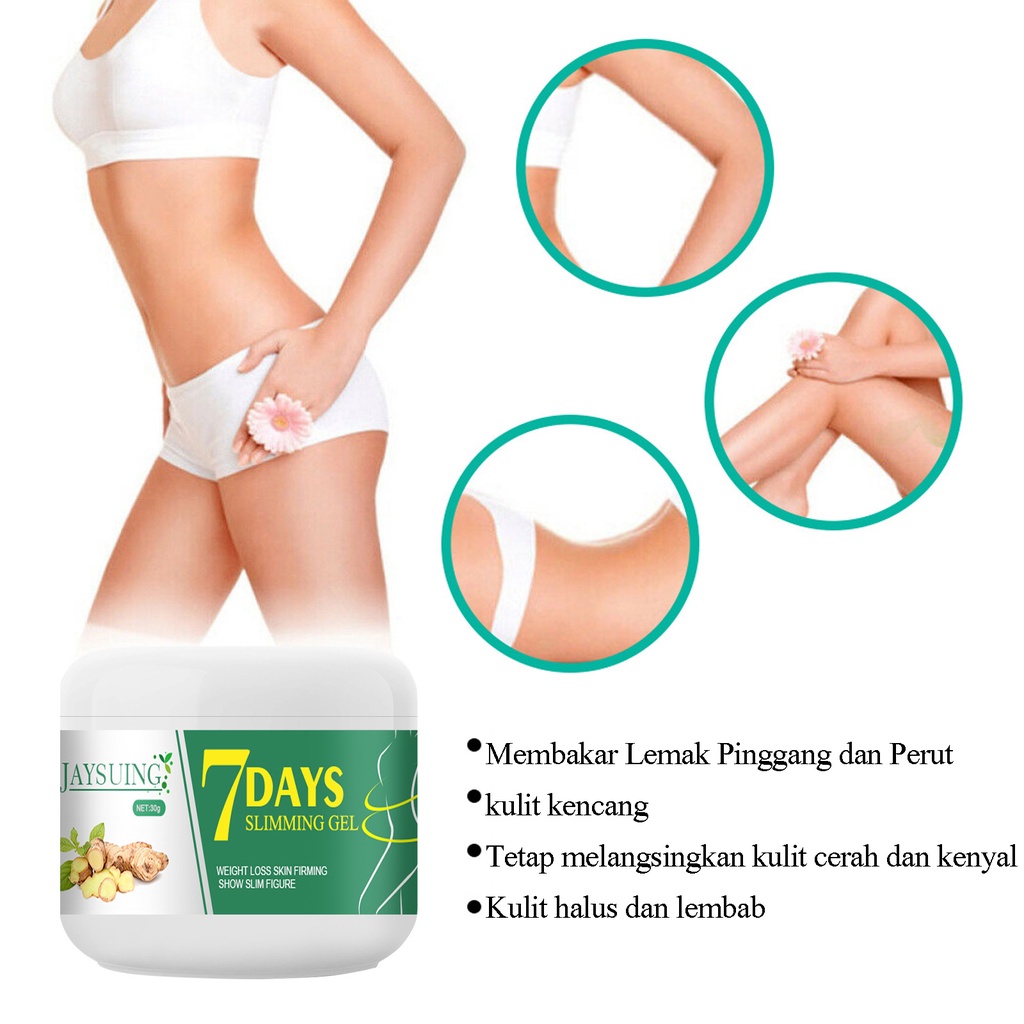 Peralatan olahraga krim pelangsing 30g krim pelangsing lengan/paha/double chin/pinggang/perut permanen pembakaran lemak
