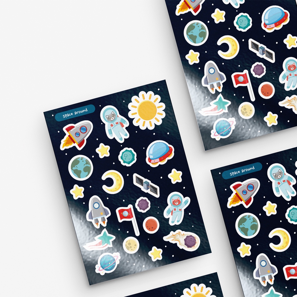 POLCOS - STIKER DECO - RANDOM THINGS-SPACE AROUND