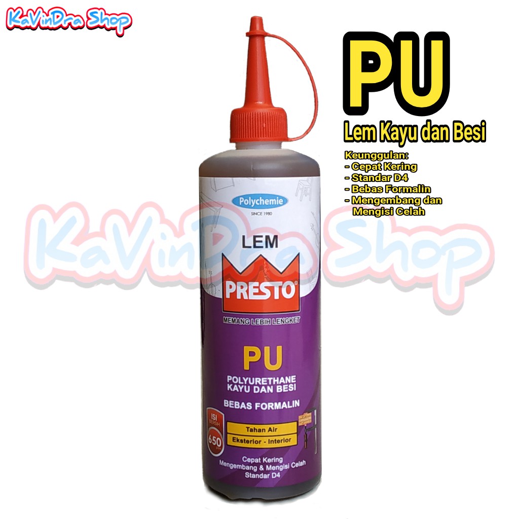 Lem Presto PU Polyurethane untuk Kayu dan Besi 650 Gram | Shopee Indonesia