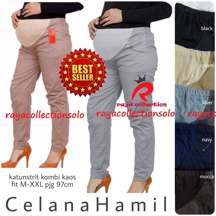 Celana Kerja Ibu Hamil / celana hamil / maternity pants / Celana Hamil Kerja Katun Kantor Ibu Hamil