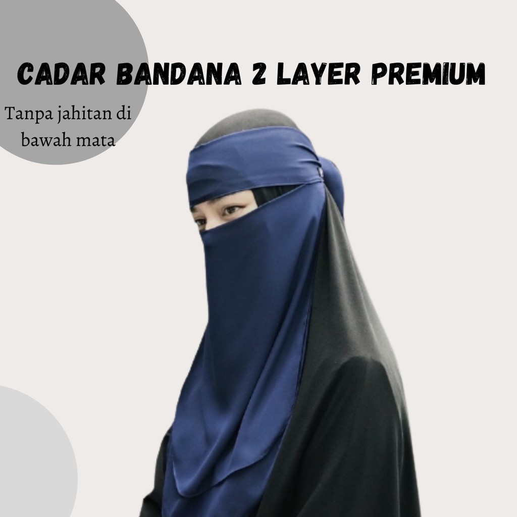 Cadar Bandana 2layer Tanpa Jahitan dibawah Mata