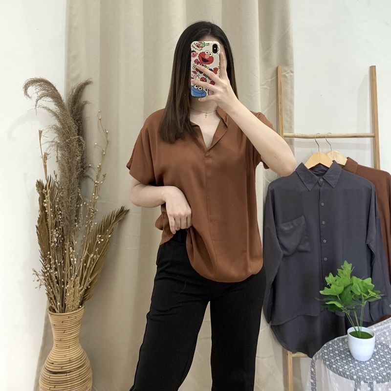 BLUS CASSUAL LENGAN PENDEK doroty top pakain wanita elegan