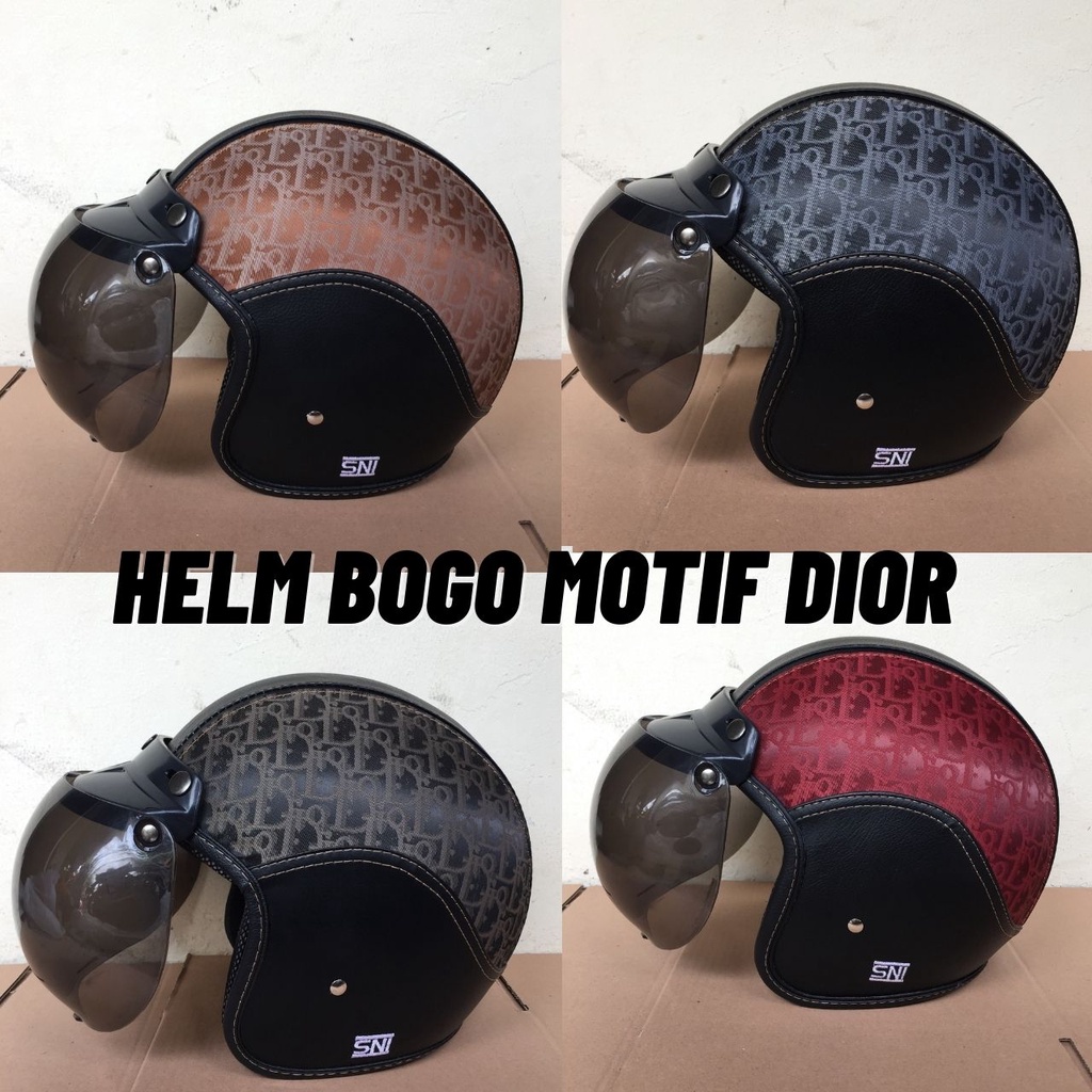 helm bogo motif helm bogo wanita kaca cembung helm bogo sni