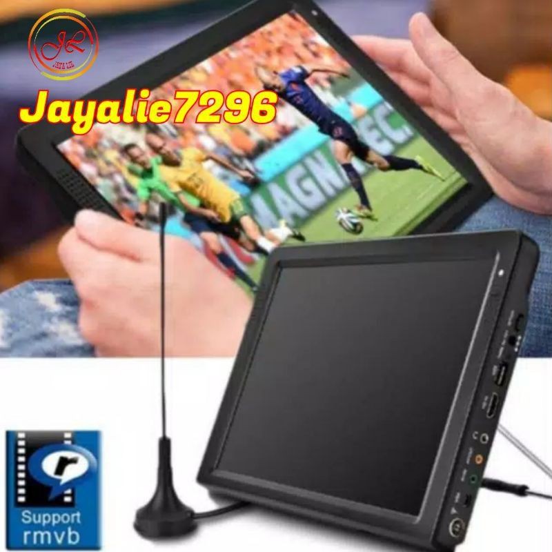 LEADSTAR 12.1 Inch DVBT2 Digital Analog Mini Rechargeable Portable Car TV