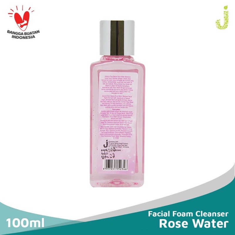 PROMO AUTUMN PURE NATURE FACIAL FOAM CLEANSER ROSE WATER 100ML