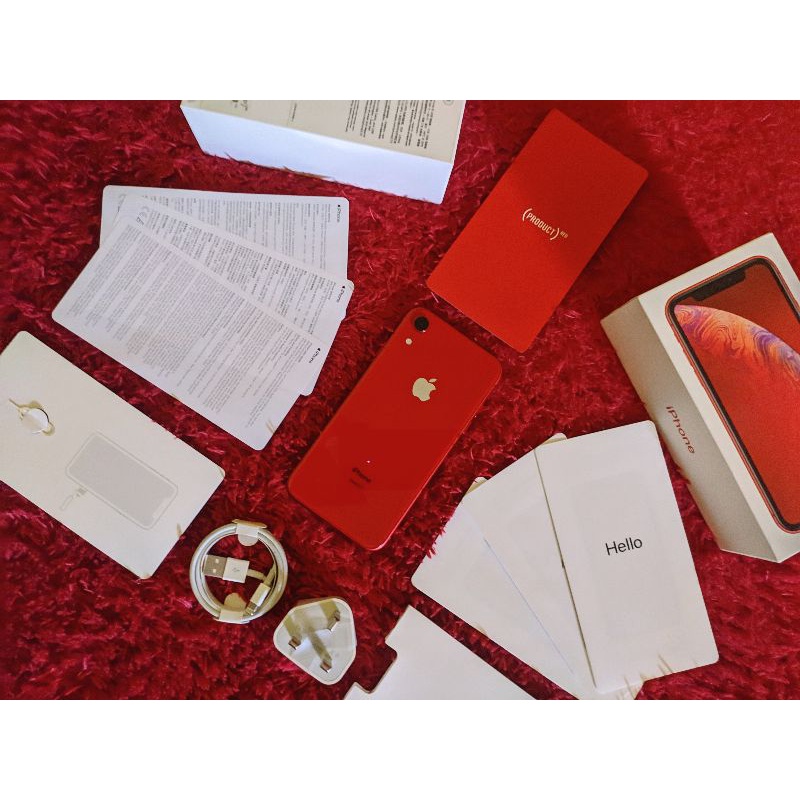 iPhone XR Red 128GB Dual Nano SIM Card Fullset