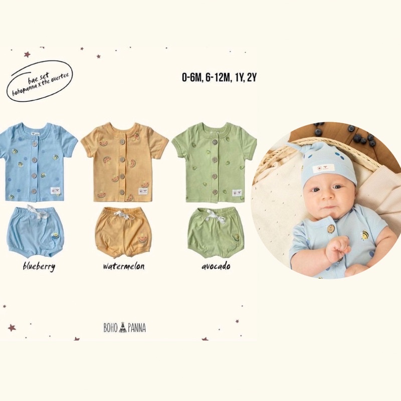 BOHOPANNA Bae Set The Overtee Setelan Baju Bayi