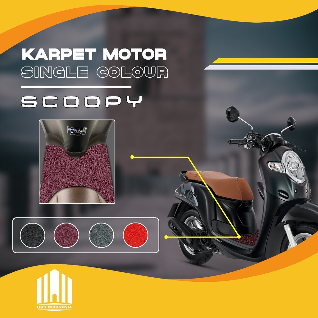 PRESTIGE - KARPET MOTOR - HONDA - SCOOPY - SINGLE COLOUR - COIL MAT