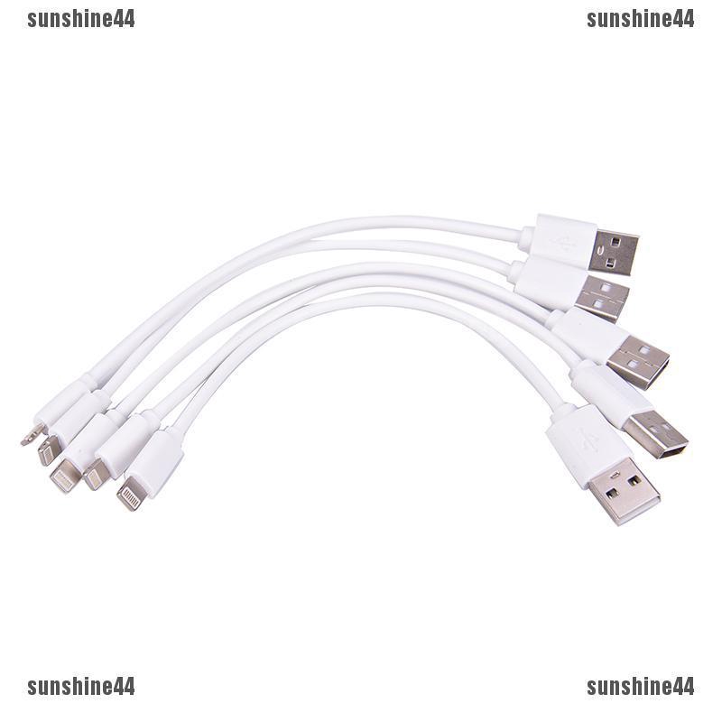 Sun44 Kabel Charger Lightning Mini Pendek 22cm 8Pin USB Untuk iPhone 5s 5c 6 6s SE 7