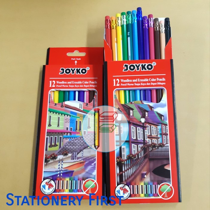 Jual Warnapensil Pensil Warna Joyko Kenko Hapus 12 Warna Panjang