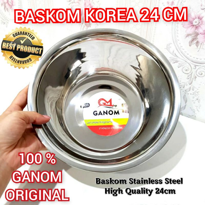 BASKOM STAINLESS STEEL 24 CM KOREA MULTIGUNA GANOM